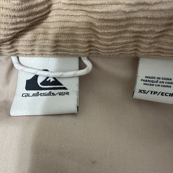 Quicksilver Jacket Women XS Tan Corduroy Sherpa Relaxed Amanda Field Shacket - Picture 11 of 13